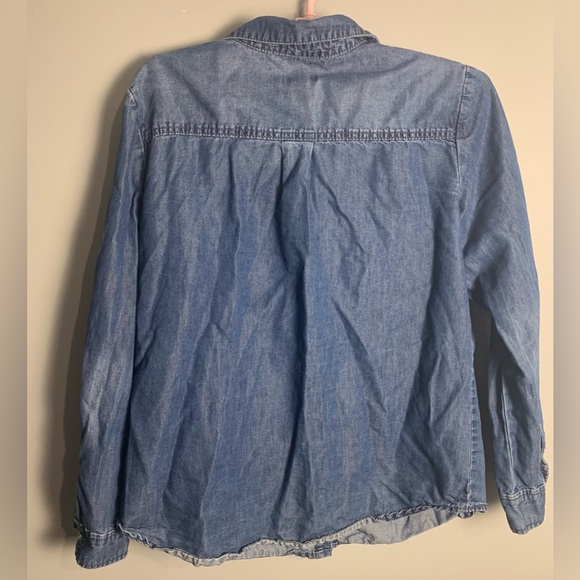 Chico’s Denim Button Down Long Sleeve Shirt (Size 1) - Picture 10 of 10